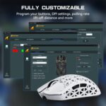 ⁦ماوس ألعاب لاسلكي ATTACK SHARK R5 Ultra Carbon Fiber 8K - أبيض⁩ - الصورة ⁦2⁩