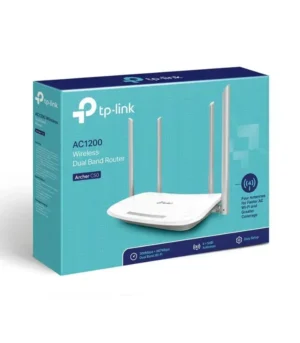 تمتع باتصال سريع ومستقر مع **TP-Link AC1200**، الذي يوفر سرعة إجمالية تصل إلى **1200 ميجابت/ثانية** مع دعم النطاقين **2.4GHz** و**5GHz** لتجربة إنترنت أفضل. مناسب لتصفح الإنترنت، ومشاهدة الفيديو بجودة عالية، والألعاب، والعمل والدراسة، مع إعداد سهل وأداء موثوق للاستخدام اليومي.